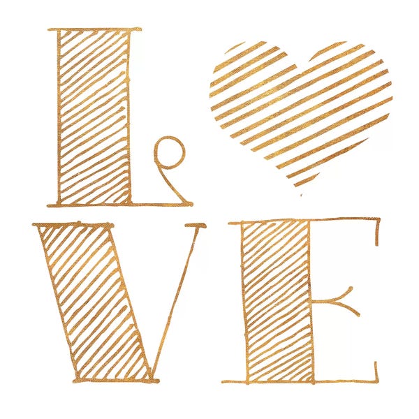 Seasonal Glam: Love Heart Gold by SD Graphics Studio