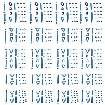 Blue Glyphics I by SD Graphics Studio canvas print