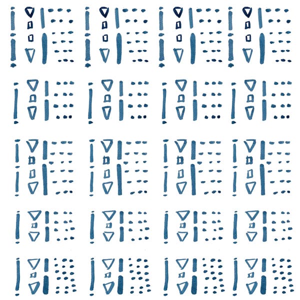 Blue Glyphics I