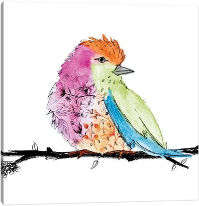 Bright Bird I Canvas Art Print - Finch Art