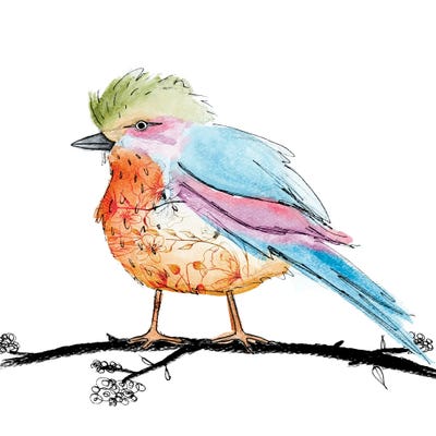 Bright Bird II by SD Graphics Studio metal wall art