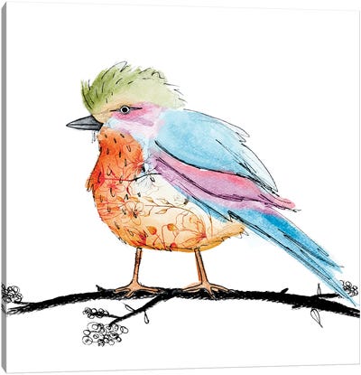 Bright Bird II Canvas Art Print - Sd Graphics Studio