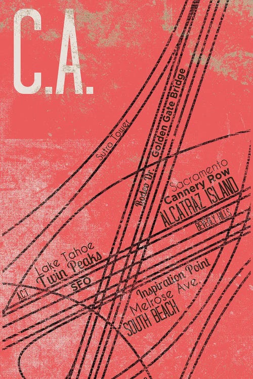 CA Grid Panel by SD Graphics Studio wall art