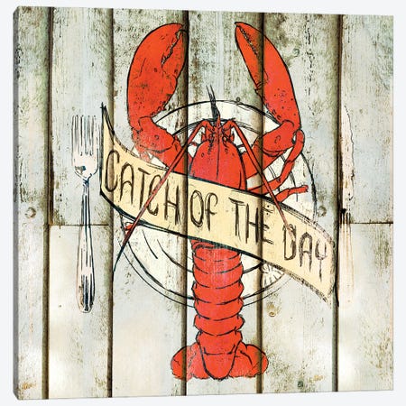 Catch of the Day Square Canvas Print #SGS97} by SD Graphics Studio Canvas Print