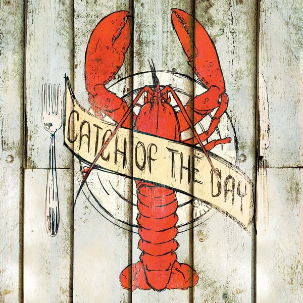 Lobsters: Catch of the Day Square by SD Graphics Studio
