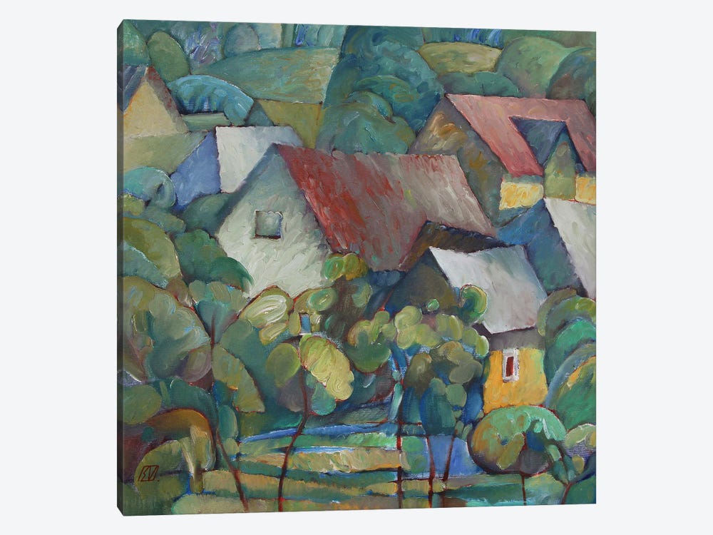 Houses In Ocna Șugatag by Serge Vasilendiuc 1-piece Art Print