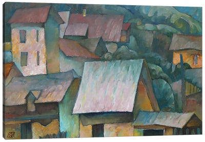 Landscape At Iacobeni Canvas Art Print - Serge Vasilendiuc