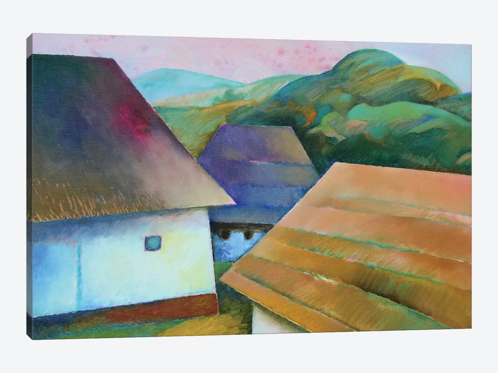 Huts From Maramures by Serge Vasilendiuc 1-piece Canvas Wall Art
