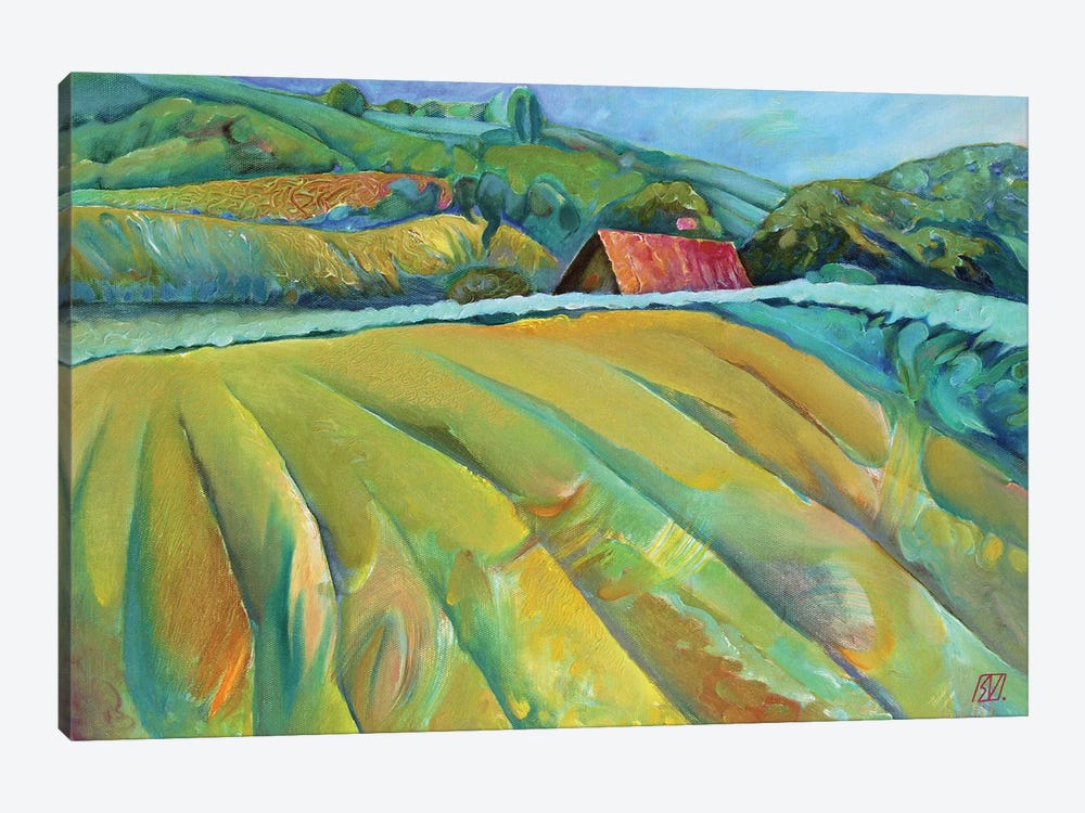 On The Hill Of Brădet Village by Serge Vasilendiuc 1-piece Canvas Art Print