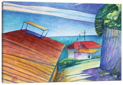 Seascape In Karitsa Canvas Art Print - Serge Vasilendiuc