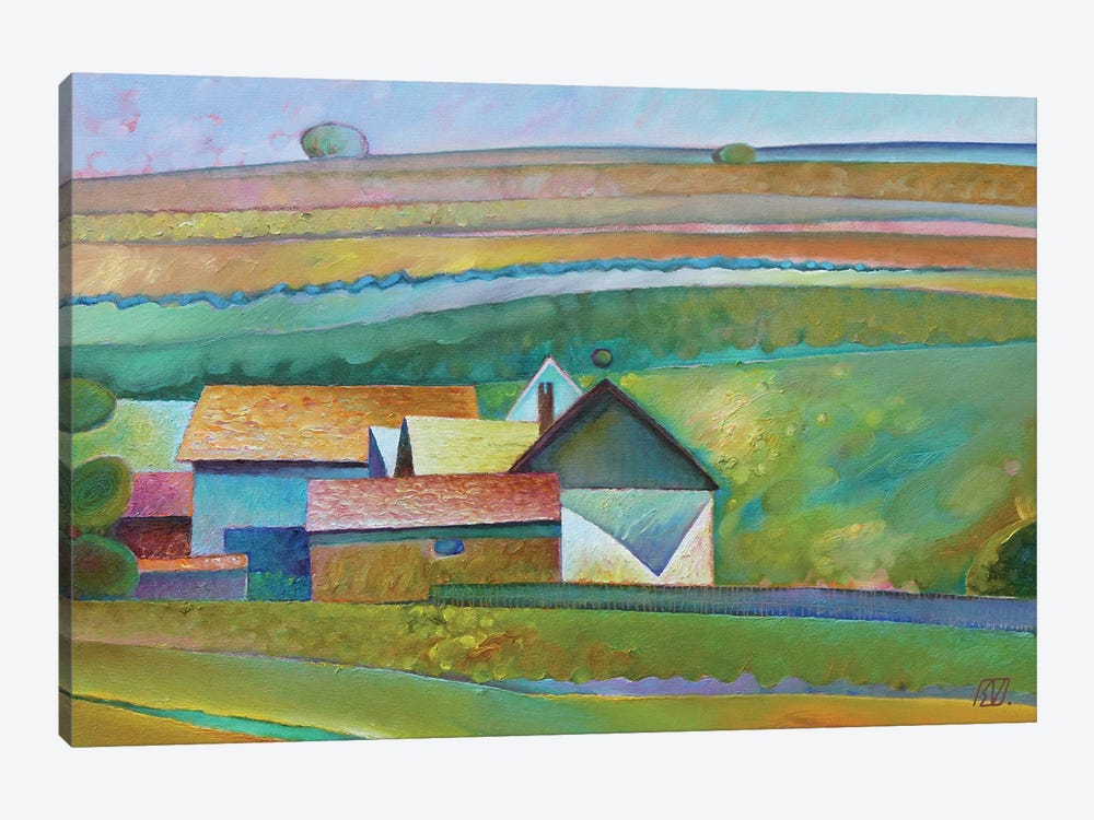 Landscape From Brădet Village by Serge Vasilendiuc 1-piece Canvas Artwork