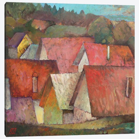 Houses From Ocna Șugatag Canvas Print #SGV48} by Serge Vasilendiuc Canvas Wall Art