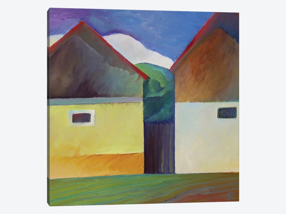 Houses From Boholț by Serge Vasilendiuc 1-piece Canvas Artwork