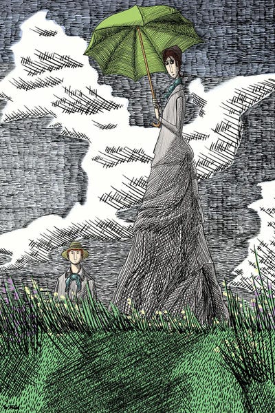 Homage To Monet's ' Women With A Parasol'