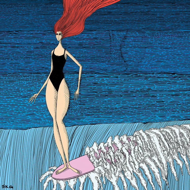 Surfing Redheads Hang Ten