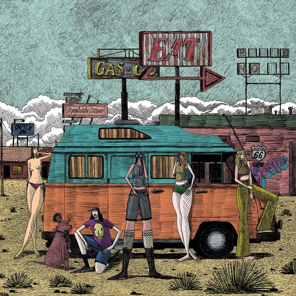 Fine Art Print: All The Buildings On Route 66 Are Abandoned by Sean Gallagher