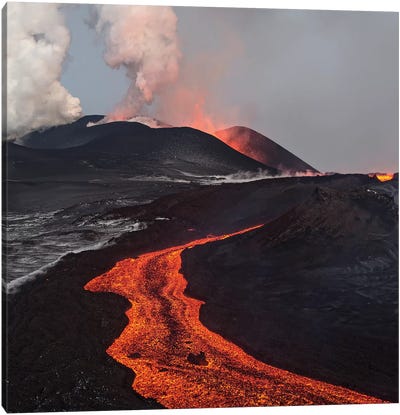 Eruption Of Tolbachik Volcano, Kamchatka, Russia Canvas Art Print
