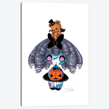 Halloween Doll Canvas Print #SHB102} by Stéphanie Bouw Canvas Art Print