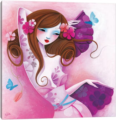 La Danse Des Papillons Canvas Art Print - Stéphanie Bouw