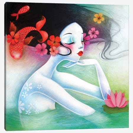 Mermaid Princess Canvas Print #SHB157} by Stéphanie Bouw Art Print