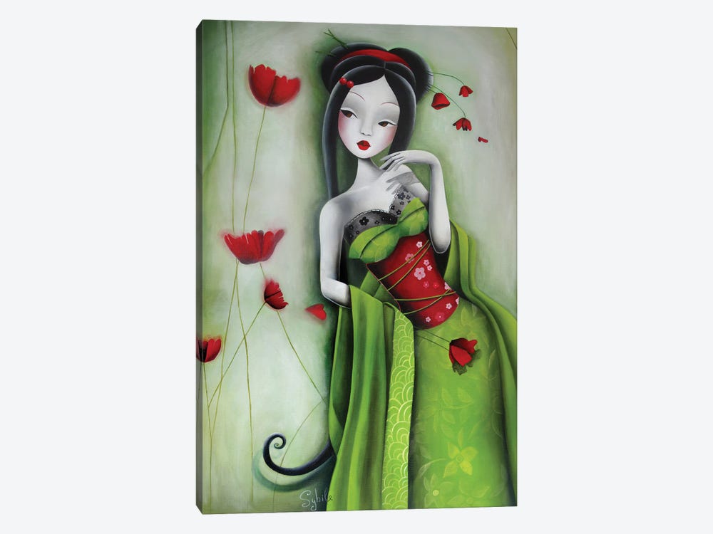 Miss Poppy by Stéphanie Bouw 1-piece Canvas Wall Art
