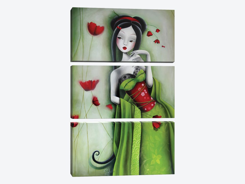 Miss Poppy by Stéphanie Bouw 3-piece Canvas Artwork