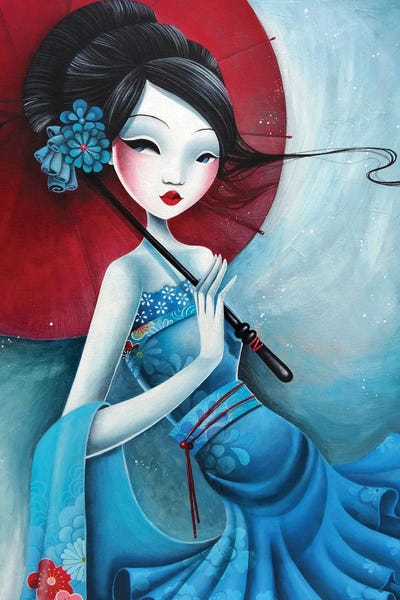 Ombrelle Bleu by Stéphanie Bouw art print