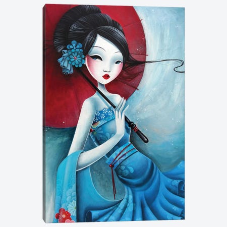 Ombrelle Bleu Canvas Print #SHB172} by Stéphanie Bouw Canvas Art