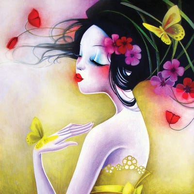 Papillons Jaunes by Stéphanie Bouw canvas print