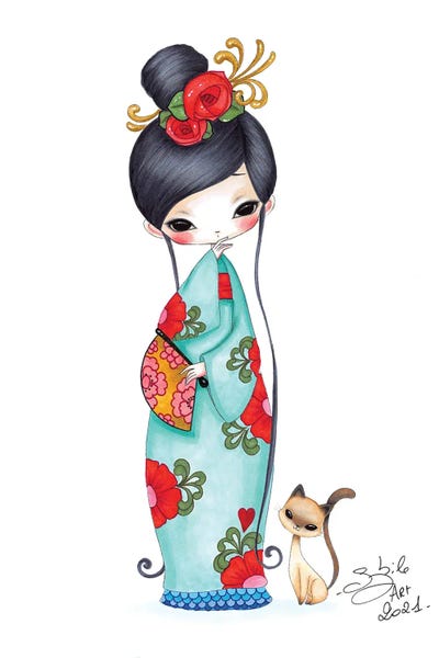 Siamois Cat by Stéphanie Bouw art print