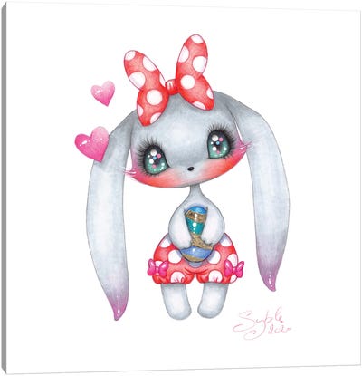 Tammy Bunny Canvas Art Print - Stéphanie Bouw