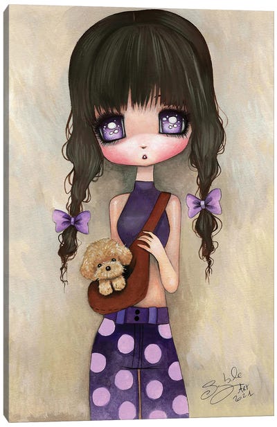 Toy Poodle Canvas Art Print - Friendly Mythical Creatures