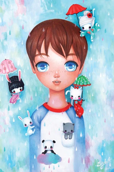 Under The Rain by Stéphanie Bouw canvas print