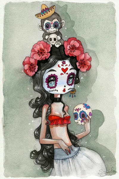 Similar To Frida Kahlo: Monkey De Los Muertos by Stéphanie Bouw
