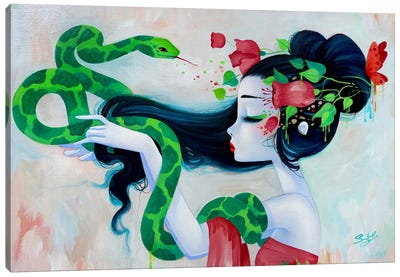 Misaki Canvas Art Print - Snake Art