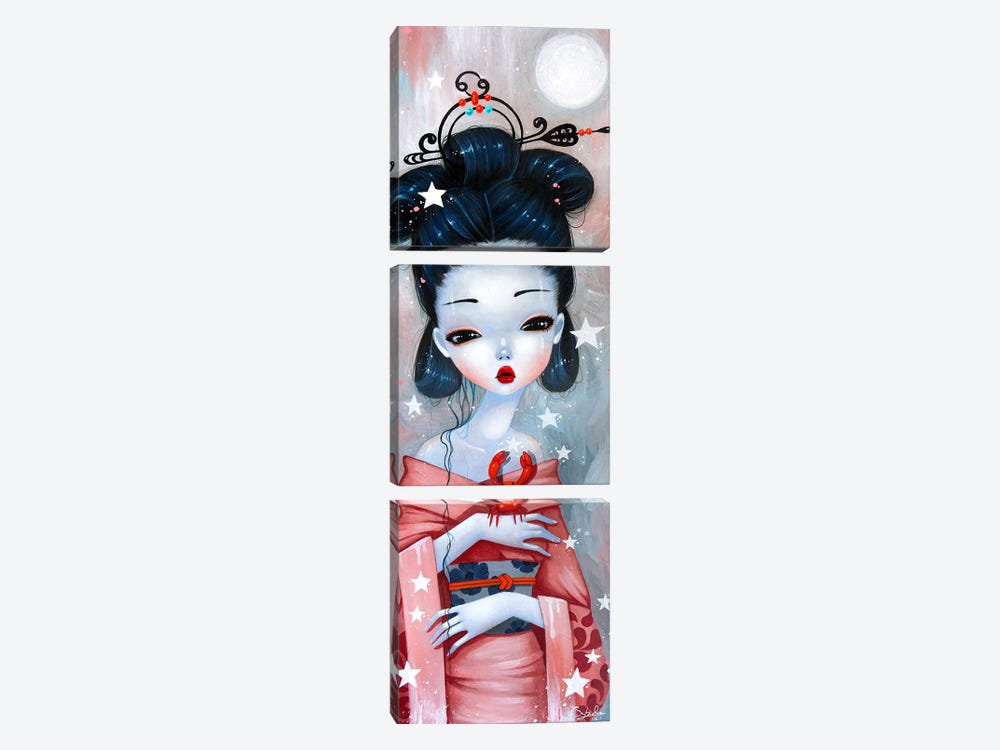 Kimono Girl Cancer by Stéphanie Bouw 3-piece Canvas Art