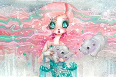 Hippos by Stéphanie Bouw art print