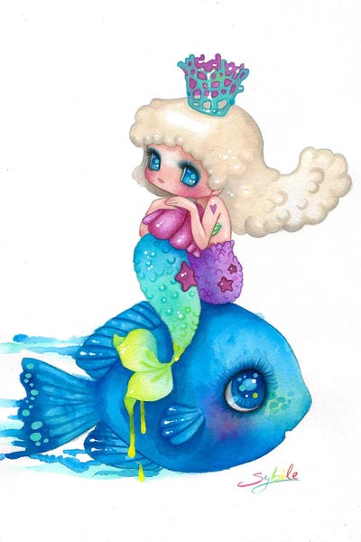 Blue Fish by Stéphanie Bouw art print