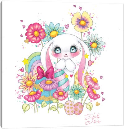 Bunny III Canvas Art Print - Easter Art