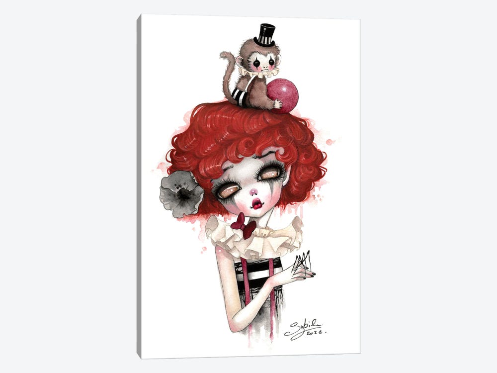 Clown & Monkey by Stéphanie Bouw 1-piece Art Print