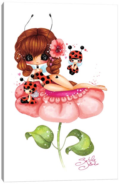 Coccinelles Canvas Art Print - Ladybug Art