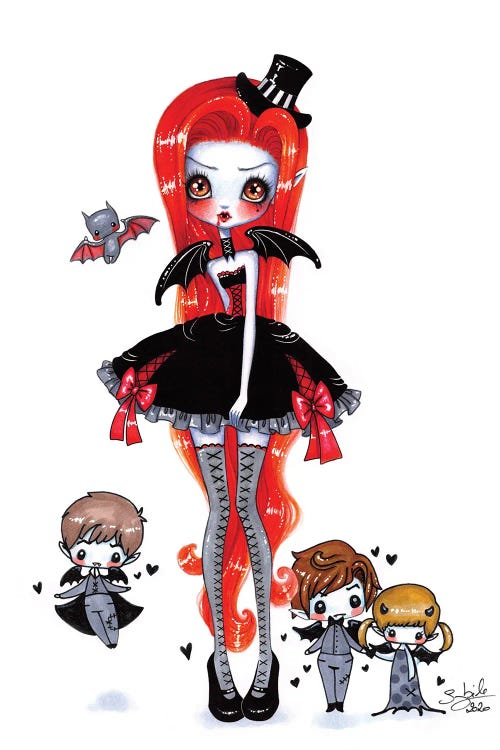 Crystal Vampire + Babies by Stéphanie Bouw wall art