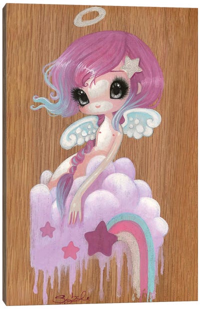 Evy Angel Canvas Art Print - Friendly Mythical Creatures