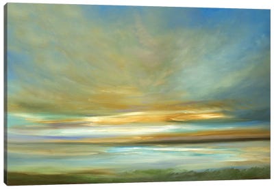 Light On The Dunes Canvas Art Print - Sunrise & Sunset Art