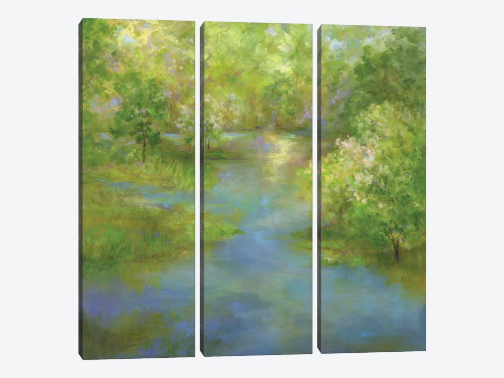 Spring Lake Reflections by Sheila Finch 3-piece Canvas Art