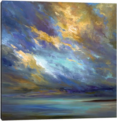 Coastal Clouds  Canvas Art Print - Lake & Ocean Sunrise & Sunset Art
