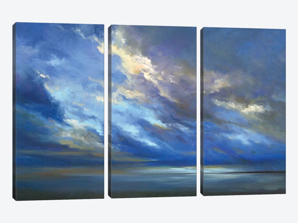 Coastal Sky II by Sheila Finch 3-piece Canvas Print
