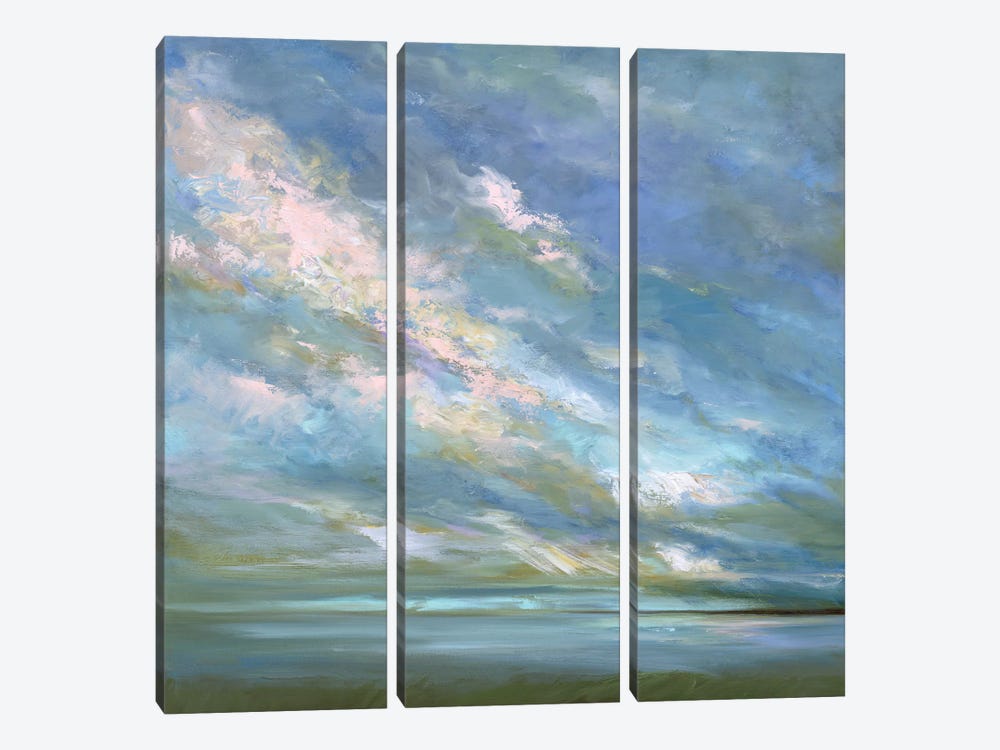 Coastal Sky III by Sheila Finch 3-piece Canvas Art Print