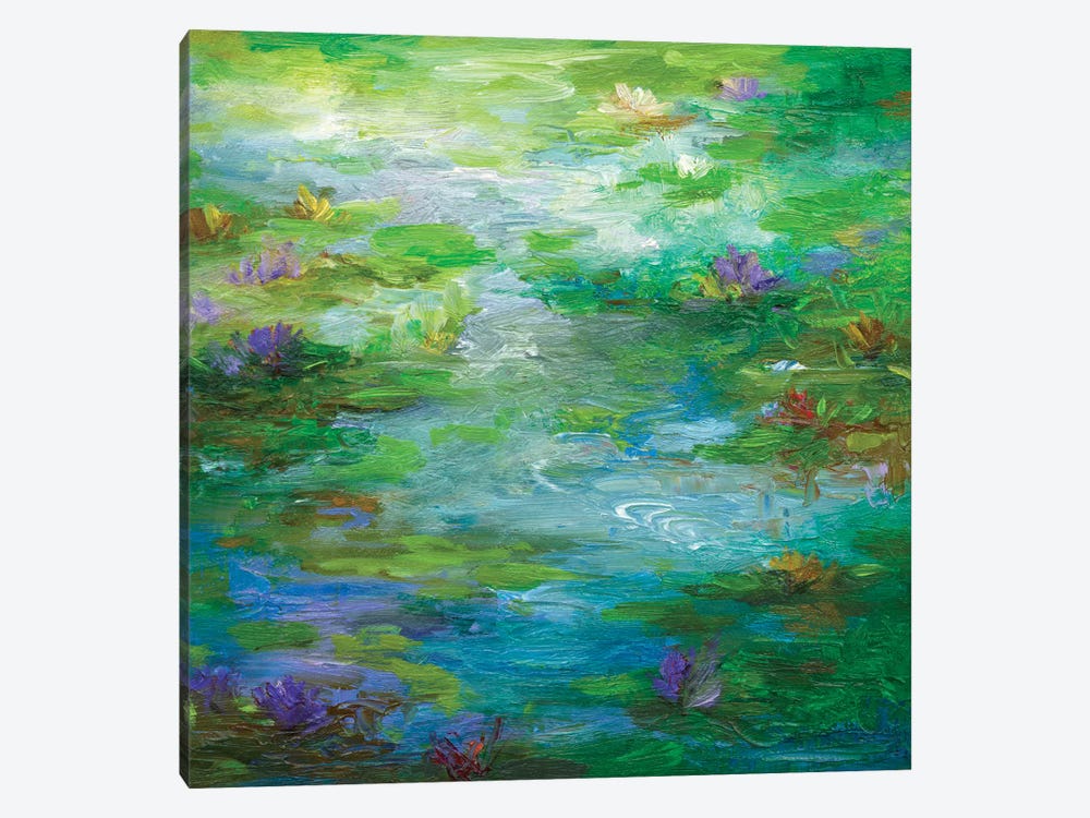Water Lily Pond I by Sheila Finch 1-piece Canvas Artwork