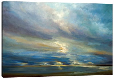 Clouds On The Bay I Canvas Art Print - Abstract Art